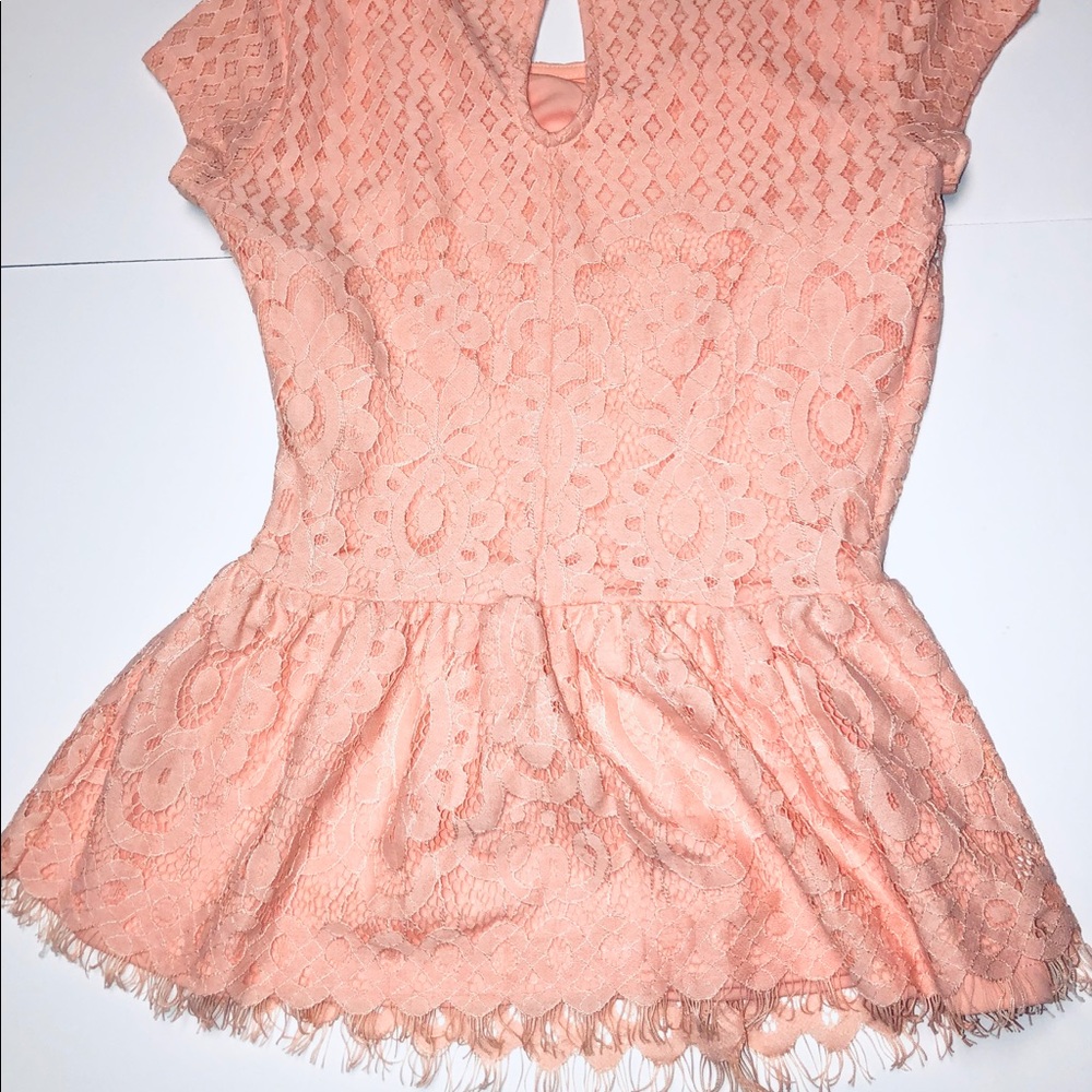 Light pink lace blouse